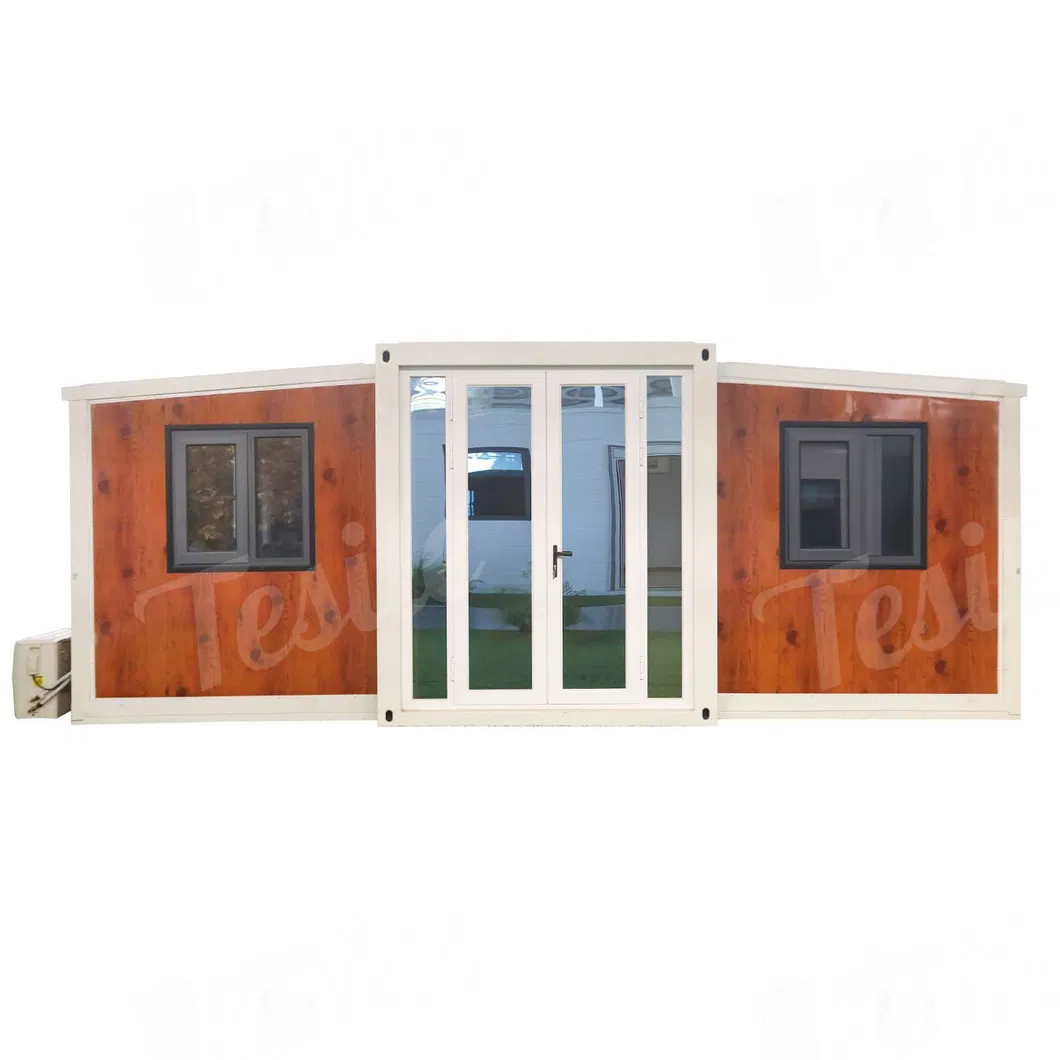 Casa contenedor expandible móvil prefabricada de 2 dormitorios para oficina en casa, hotel prefabricado
