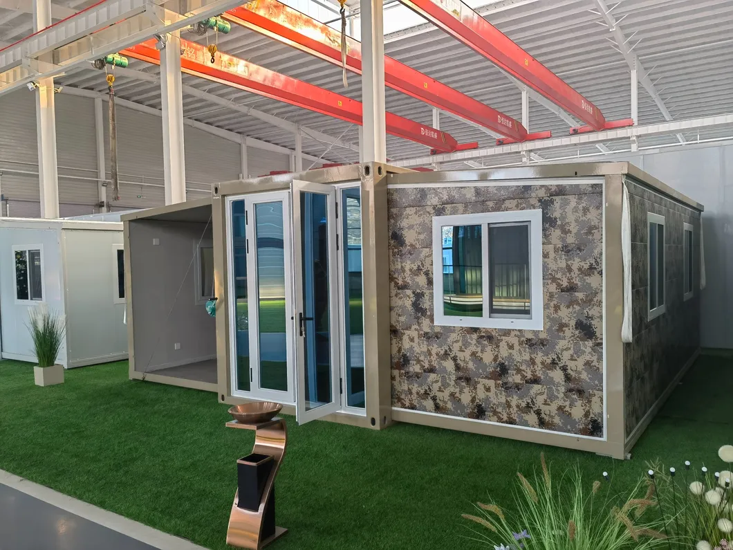 Casa contenedor prefabricada plegable de embalaje de película plástica Tesite personalizada con aprobación ISO de 20 pies/30 pies/40 pies