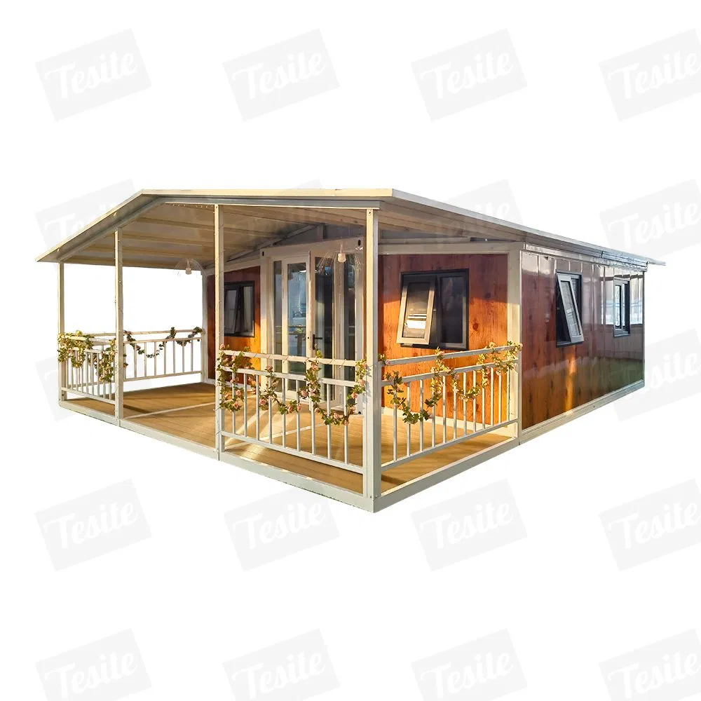 Casa contenedor plegable/ampliable, prefabricada, prefabricada, móvil, moderna, personalizada, aprobada por la CE