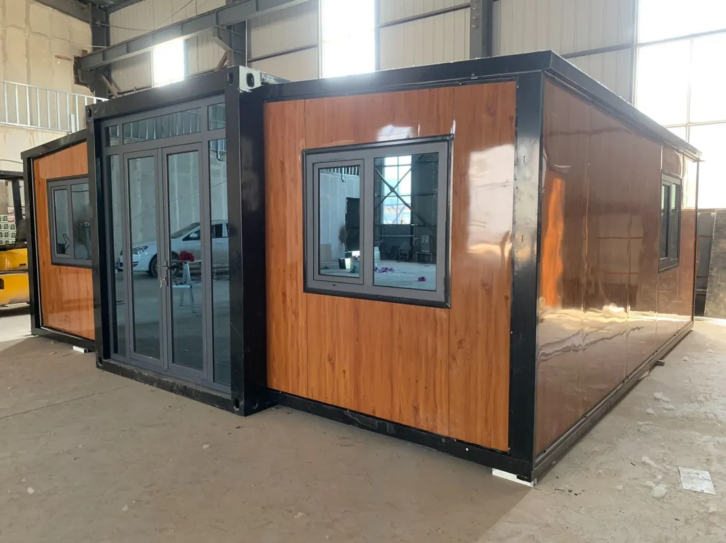 Dormitorios OEM Envasado de película plástica Casa contenedor móvil expandible plegable móvil con ISO