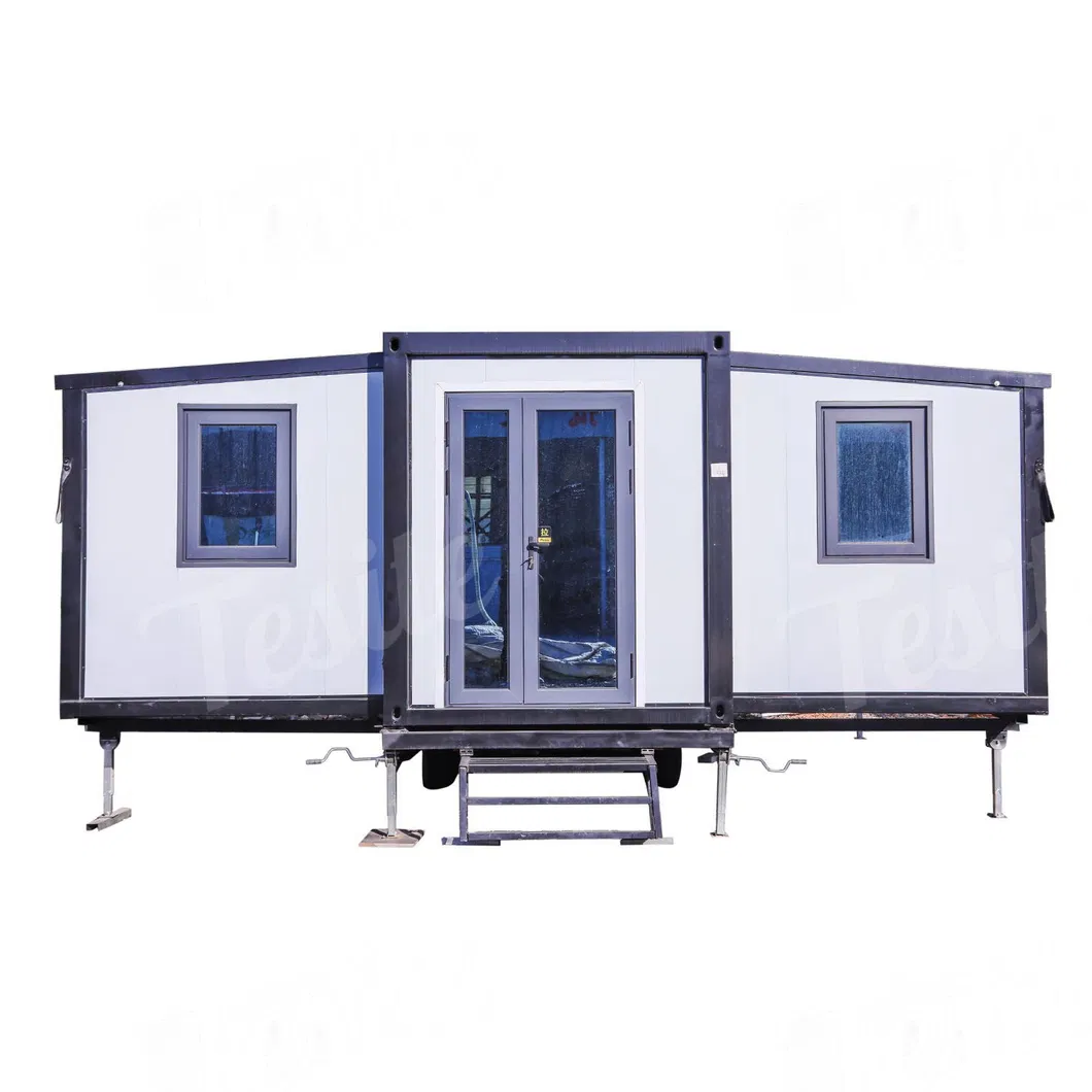 Casa contenedor móvil expandible plegable prefabricada de embalaje de película plástica de taller personalizado de 20 pies/30 pies/40 pies