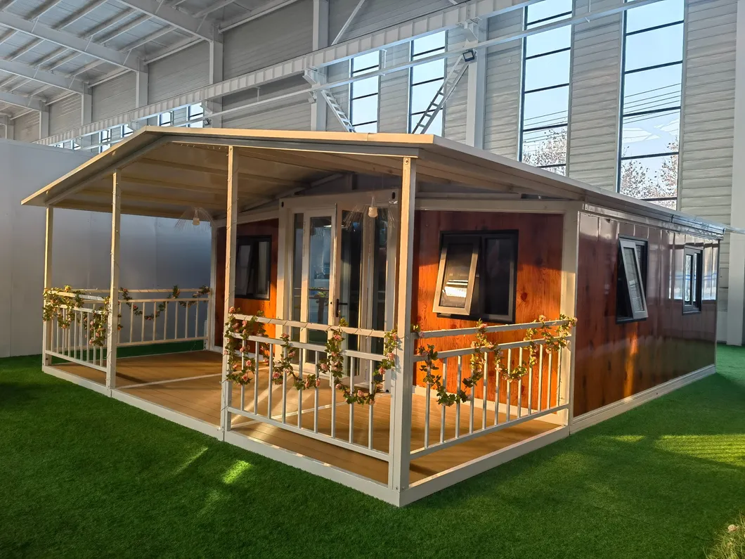 Casa contenedor prefabricada plegable de embalaje de película plástica Tesite personalizada con aprobación ISO de 20 pies/30 pies/40 pies