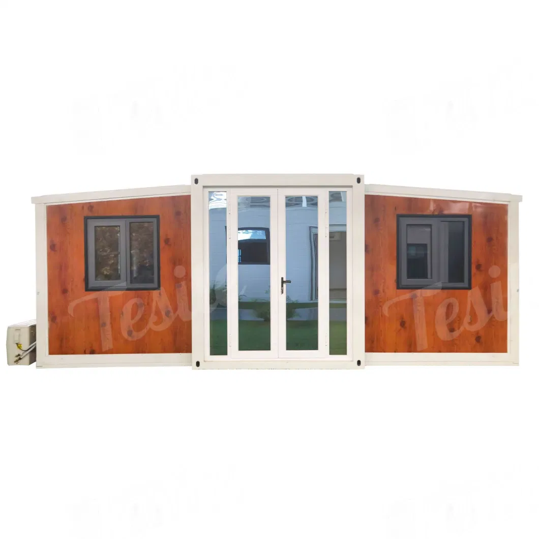 Casa pequeña prefabricada, casas prefabricadas plegables, casa contenedor expandible de 3 dormitorios