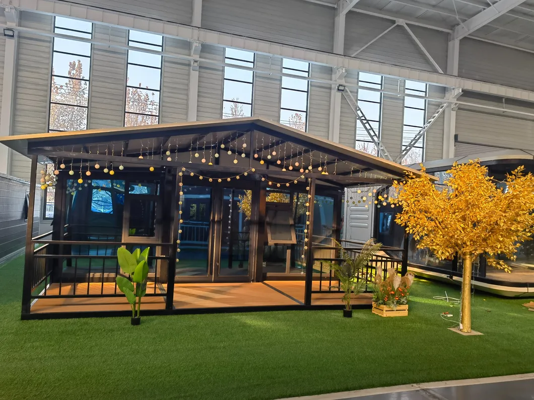 Casa contenedor prefabricada plegable de embalaje de película plástica Tesite personalizada con aprobación ISO de 20 pies/30 pies/40 pies