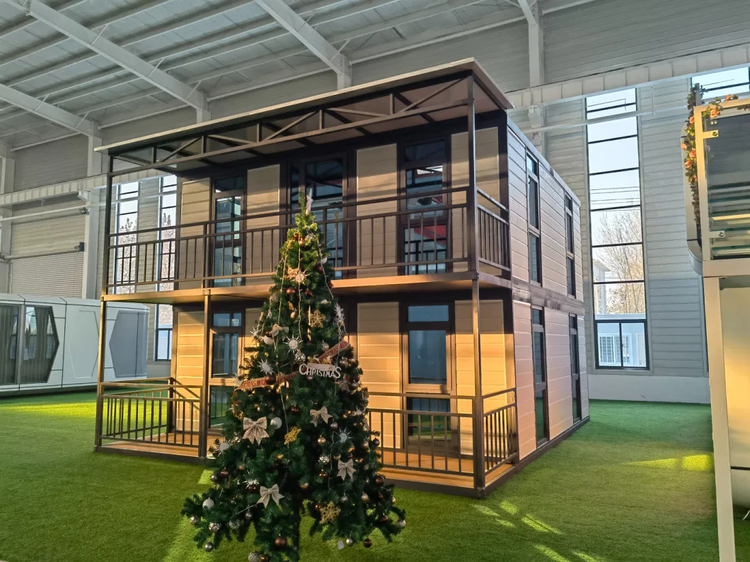 Tesite Orientación técnica en línea Embalaje de película plástica Casas prefabricadas Casa contenedor de lujo